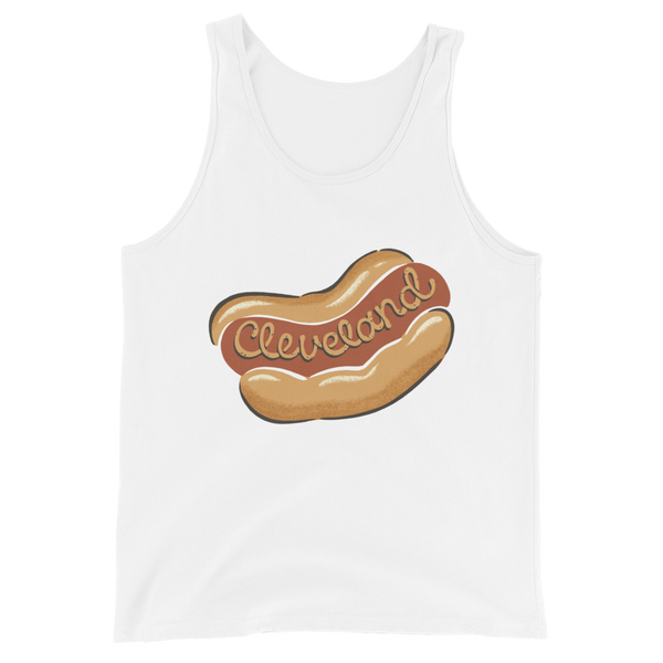 Cleveland Hot Dog White Tank Top