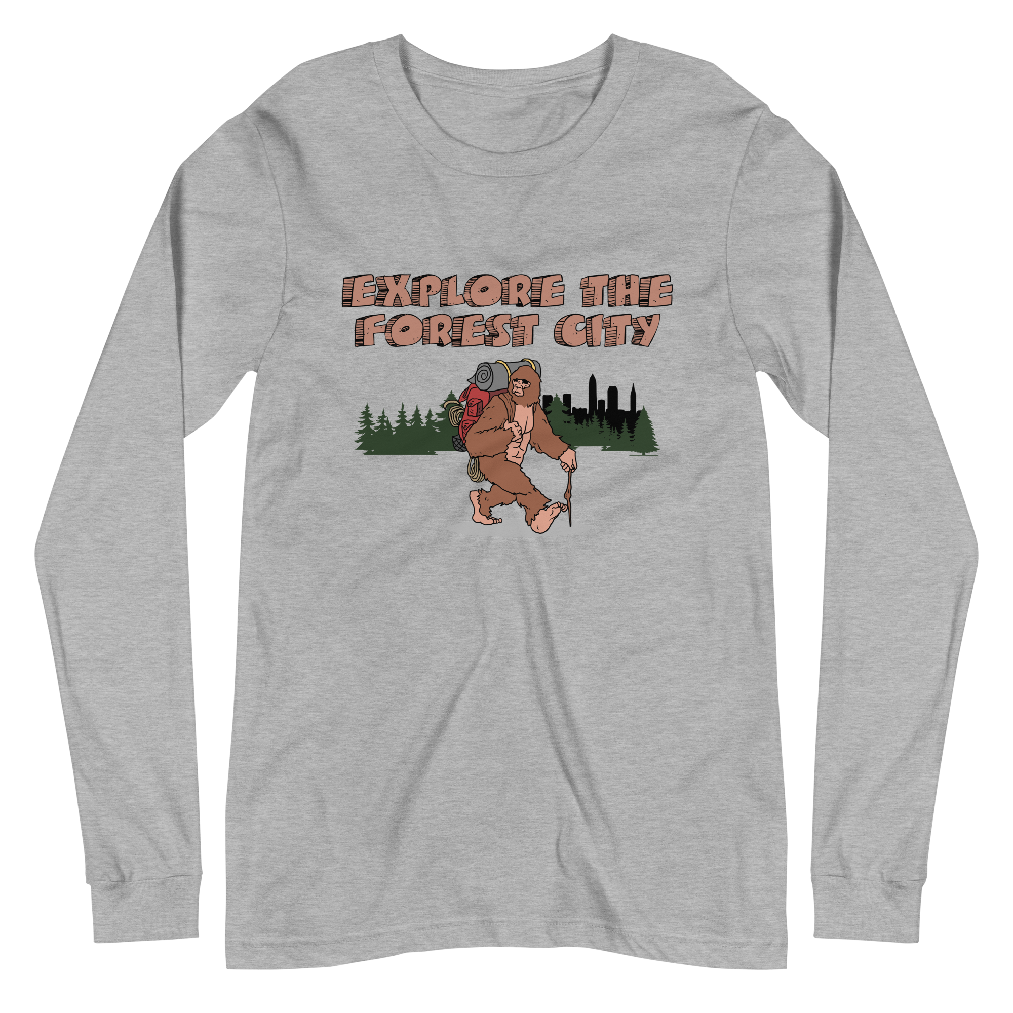 Explore the Forest City Gray Long-Sleeve T-Shirt