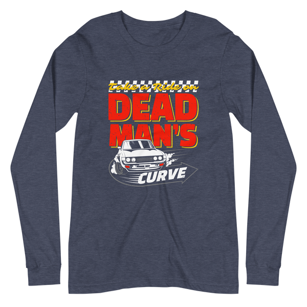 Dead Man's Curve Navy Long-Sleeve T-Shirt