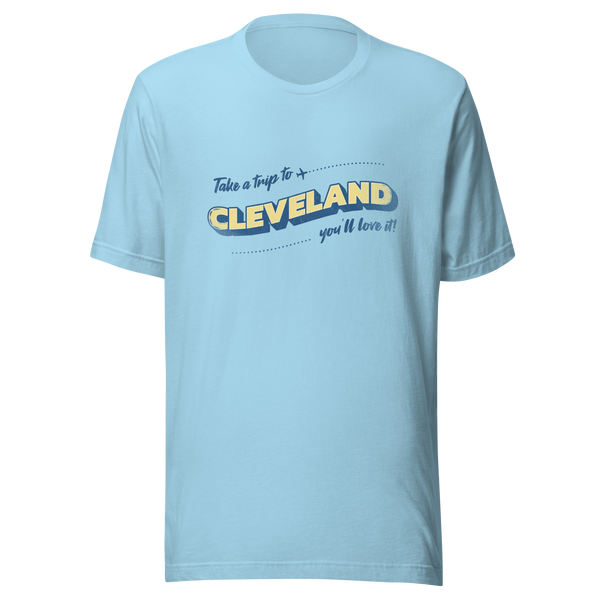Take a Trip to Cleveland Light Blue T-Shirt