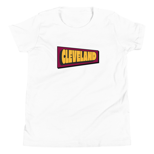 Cleveland Pennant Youth White T-Shirt