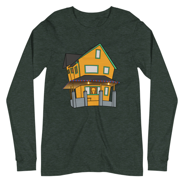 Green Christmas Story House Long-Sleeve Shirt