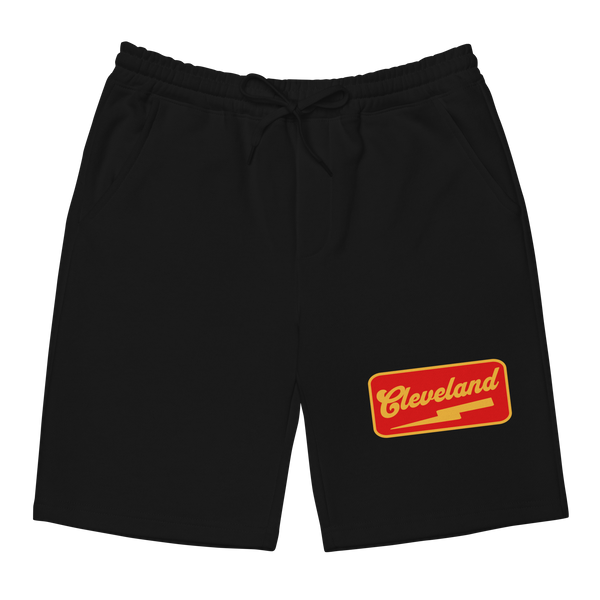 Cleveland Patch Men's Fleece Shorts - Black