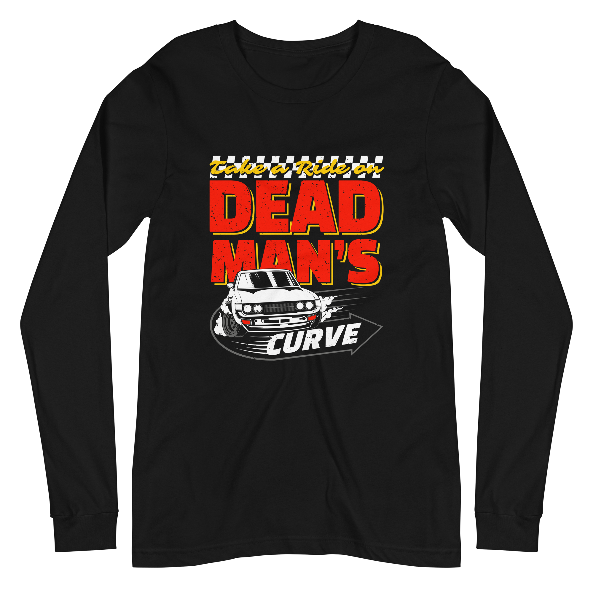 Dead Man's Curve Black Long-Sleeve T-Shirt