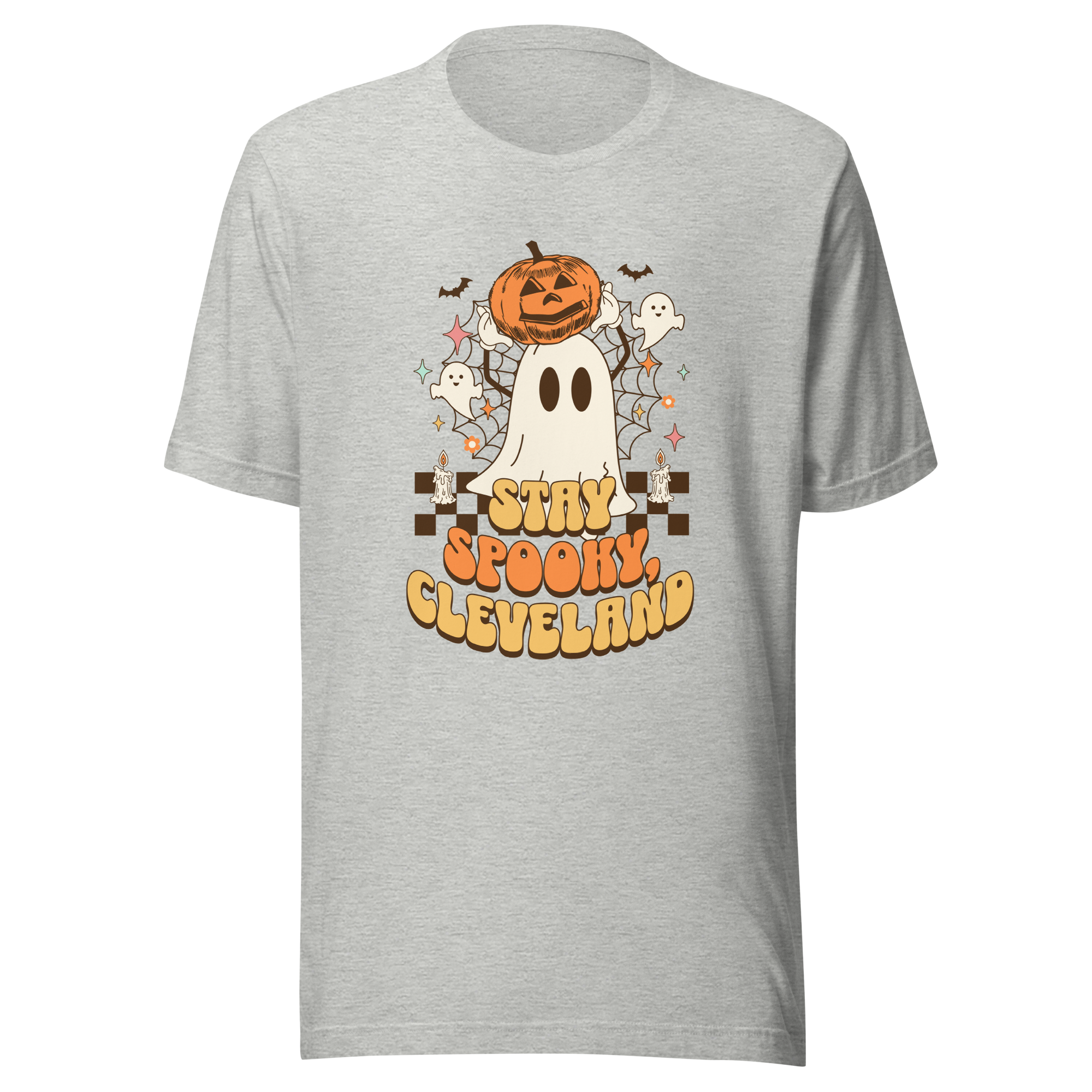 Stay Spooky, Cleveland Gray T-Shirt