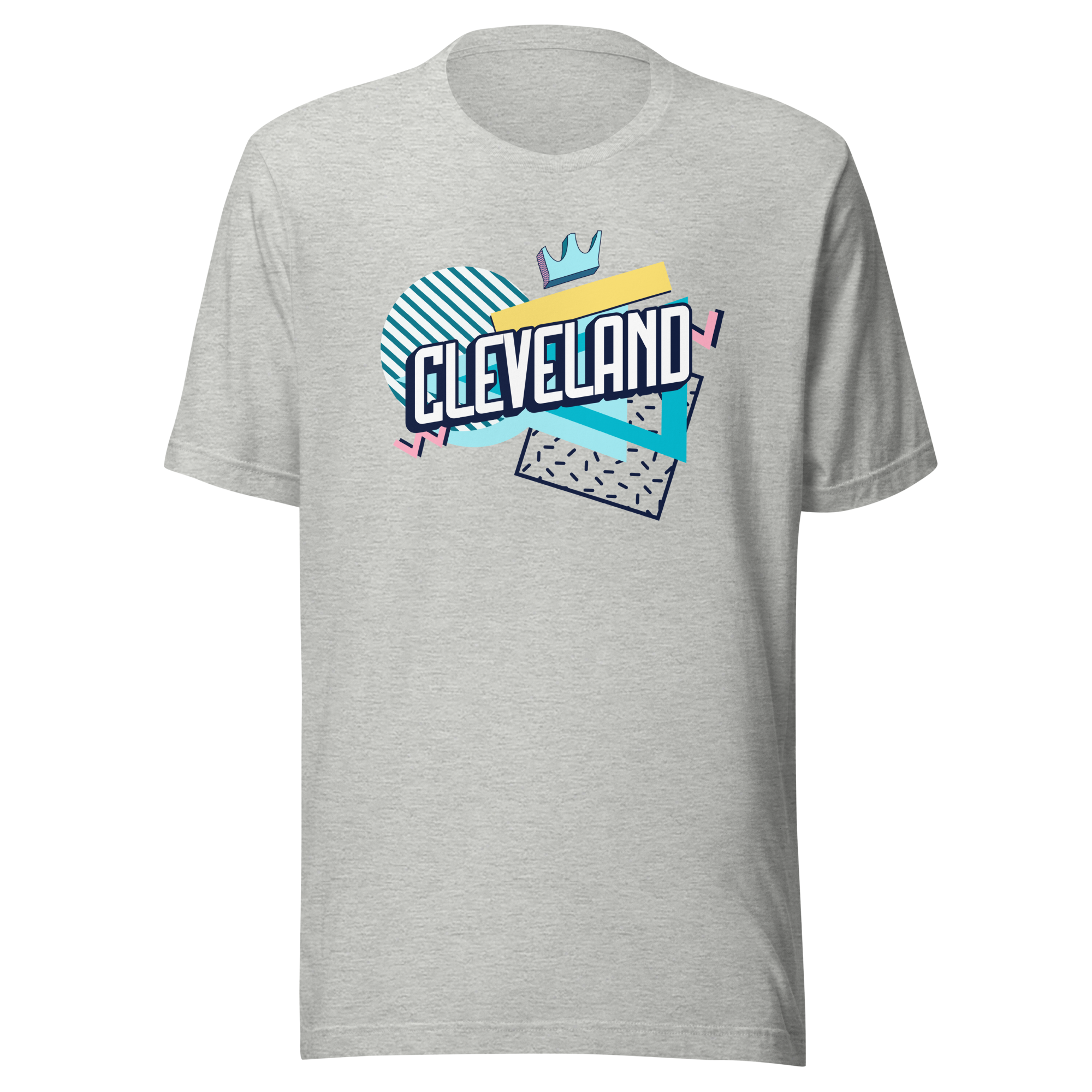 Cleveland '90s Style Retro T-Shirt - Gray
