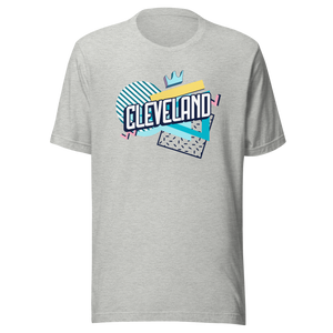 Cleveland '90s Style Retro T-Shirt - Gray