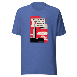 Terminal Tower Baseball Flag T-Shirt