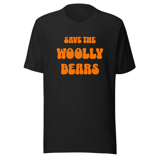 Save the Woolly Bears Unisex T-Shirt - Black