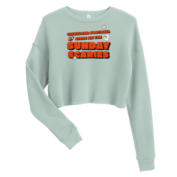 Cleveland Football Gives Me the Sunday Scaries Cropped Sweatshirt