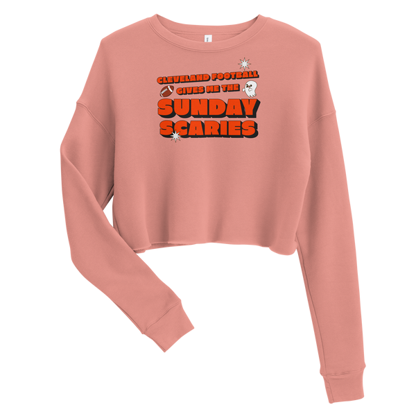 Cleveland Football Gives Me the Sunday Scaries Cropped Sweatshirt